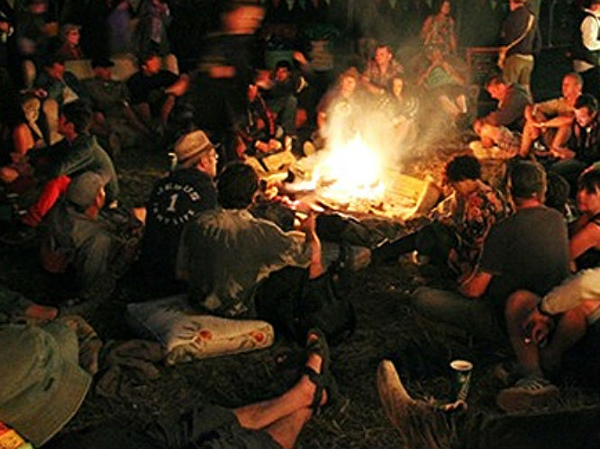 Pay tribute to the late, great Joe Strummer: Set up after the death of the iconic Clash frontman Joe Strummer in 2002, the Strummerville campfire is there to continue his campfire community legacy - where people can drink, talk, laugh, share ideas and celebrate music. Head on down and keep the fire burning. 